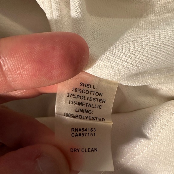 NWOT Ellen Tracy Cream & Metallic Gold Sleeveless Floral Pattern Jacquard Dress - Picture 9 of 9